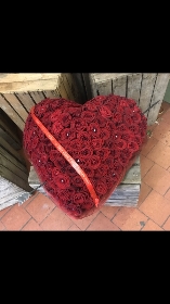 Large Red Rose heart