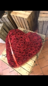 Large Red Rose heart